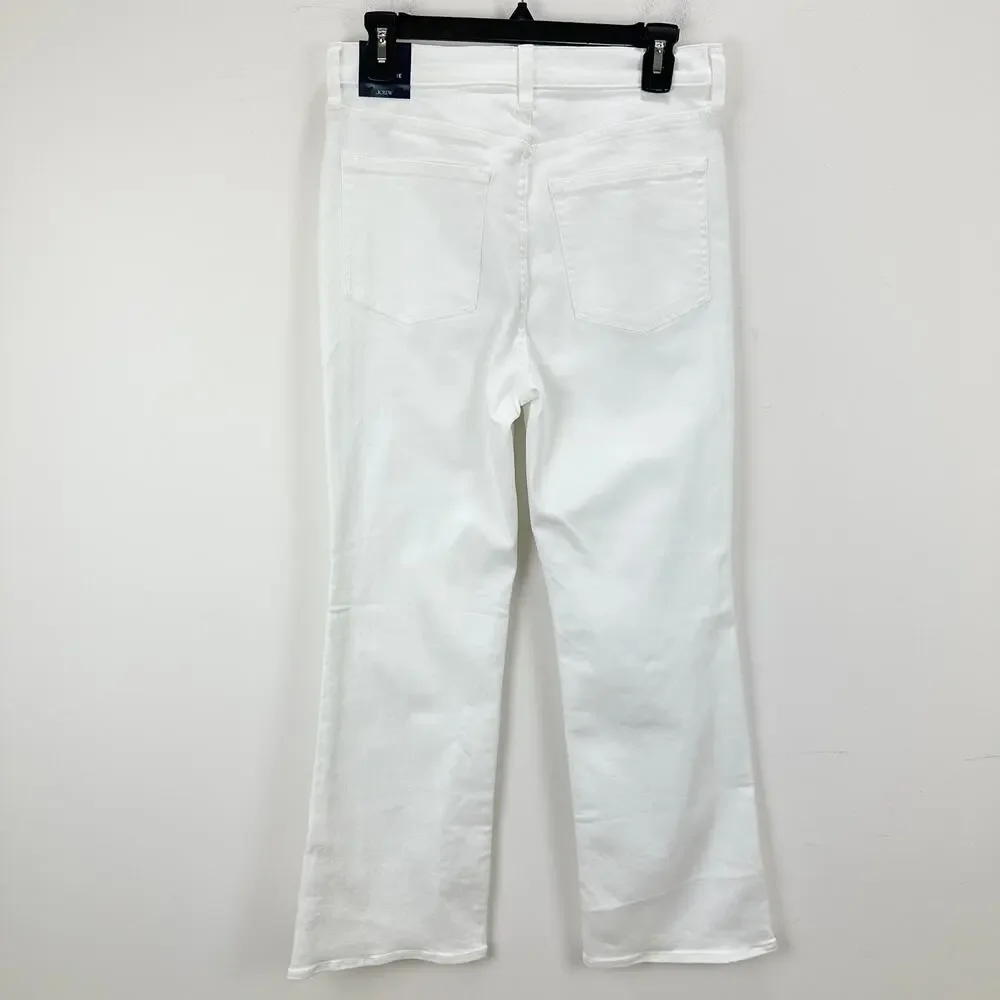 J.Crew Ankle Flare Jean in Signature Stretch+ Classic White Womens US 29 NWT - Picture 8 of 13